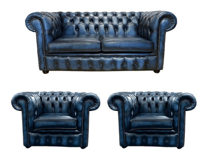 Chesterfield 2+1+1 Leather Sofa Textile Couch Fabric Upholstery Sofa Suite