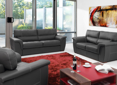 Leather Design Couch Upholstery Seat Suite Sofa 2+1+1 Leather Sofas new