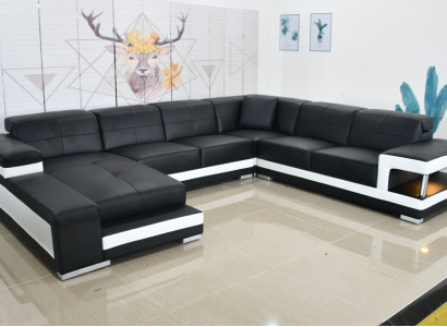 Leather Sofa Sofa Modern Upholstery Leather Design Corner sofa Couch Textile Living landscape
