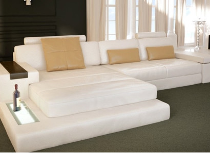 Corner sofa Couch Upholstery Living landscape Corner Suite Corner Leather Textile Sofa L-shape