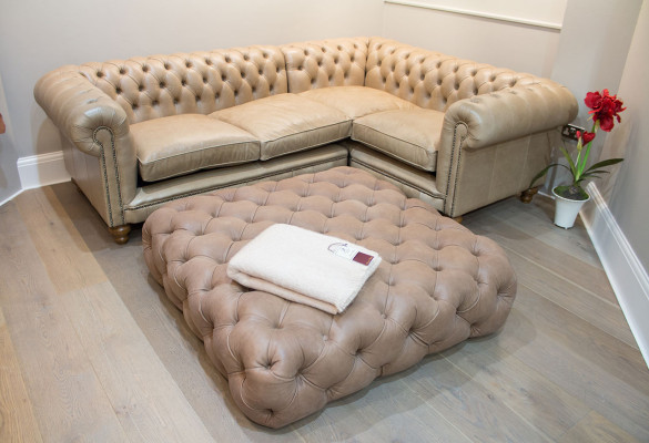 Leather sofa Corner sofa Sofa Couch Upholstery Chesterfield Corner suite Suite Corner new