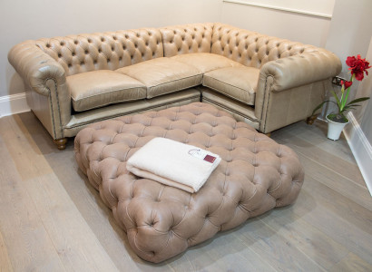 Leather sofa Corner sofa Sofa Couch Upholstery Chesterfield Corner suite Suite Corner new