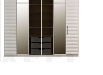 Designer Wardrobe with Mirror Bedroom Luxury Furniture Wardrobe