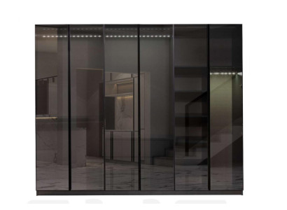 Modern Gray Wardrobe Bedroom Cabinets Designer Furnishings