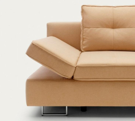 Two-seater Sofa 2 Seater Fabric Sofa Brown Fabric Couch Upholstered Sofa Furniture