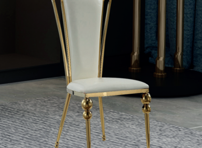 Dining room Furniture Designer White -Golden Chair Upholstery Furniture Modern new