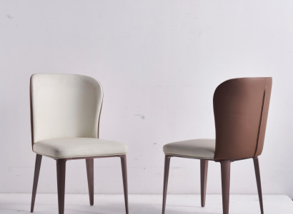 Dining room chair Designer single seater without Armrests wooden chair Upholstered furniture