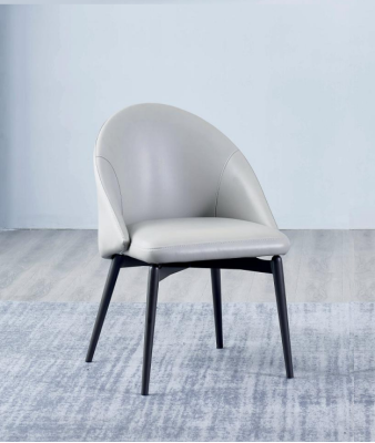 White Dining room Faux Leather Chair Luxury Single Seater Wood Upholstery Chairs
