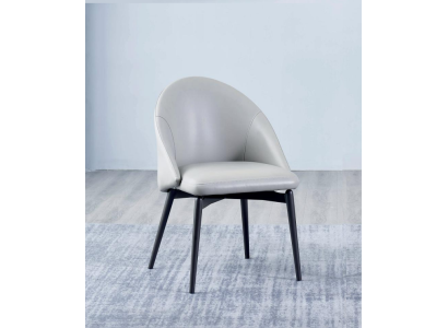 White Dining room Faux Leather Chair Luxury Single Seater Wood Upholstery Chairs