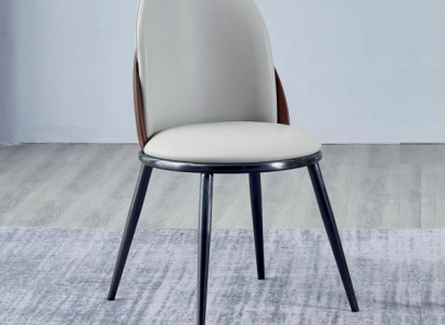 Dining room Furniture Designer White Single Seater without Armrests Luxury Wooden Chair