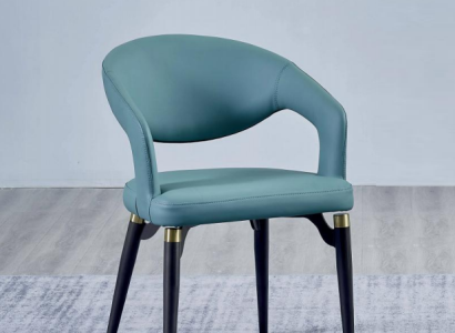 Blue he Dining room Chair Luxury 1-Seater Stylish One-Seater Wood Chairs