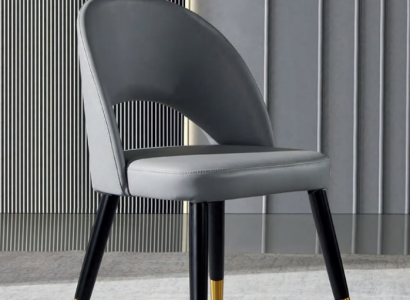 Modern Gray Dining room Chair 1-Seater Designer Single Seater Wooden Chairs