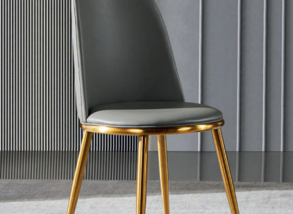 Gray Dining Room Chair 1-Seater Designer Armchairs Modern Single Seater