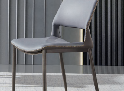 Gray dining room chair designer 1-seater luxury armchairs single seater new