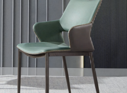 Brown-green Wood Dining chairs Designer wooden chair Modern armchairs