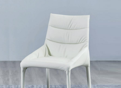 Dining room White Single Seater Designer Chair Wooden Frame Armrest Chairs