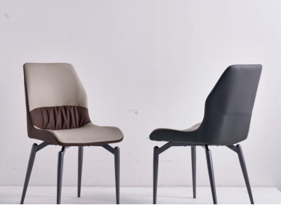 Beige Single Seater Chairs without Armrests Dining chairs Kitchen Furniture