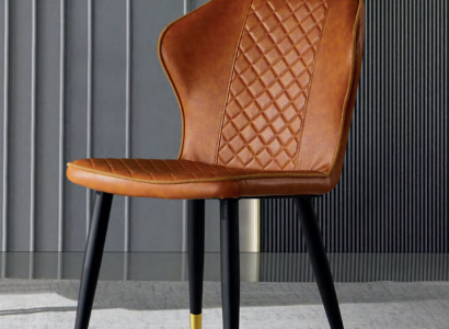 Brown Dining room Chair Modern 1-Seater Designer Single Seater Armchair