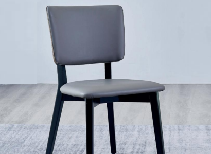 Single Seater Designer Gray Dining Room Chair Upholstered Chairs Leather Single Seater