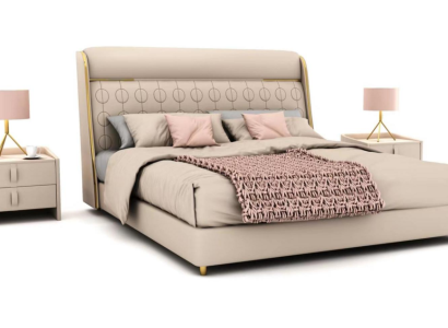 Luxurious Beige Bedroom Bed Stylish Bedroom Wood Furniture
