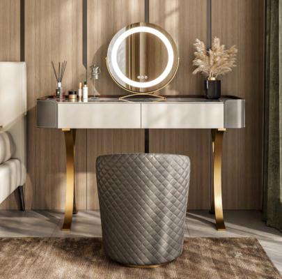 Beige Dressing table Designer Dressing Tables Luxury Drawers Wood Furniture
