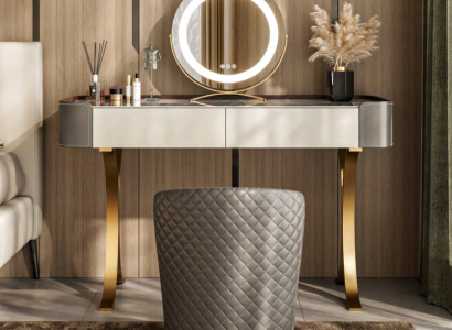 Beige Dressing table Designer Dressing Tables Luxury Drawers Wood Furniture