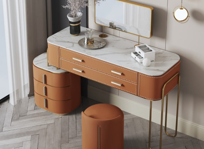 Bedroom two-tone dressing table dressing table 2x drawers new