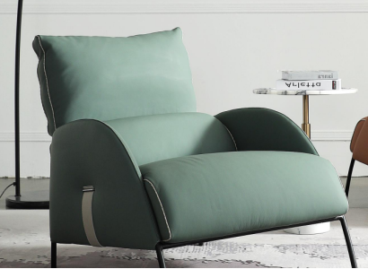 Designer Green Armchair Modern Single Seater Armchair 1 Seater Lounge Chair