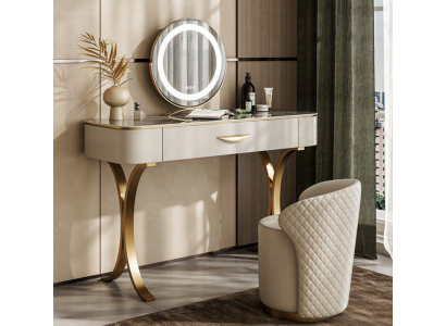 Beige dressing table designer dressing table dressing table with drawers