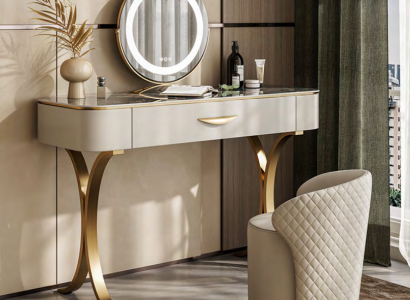 Beige dressing table designer dressing table dressing table with drawers