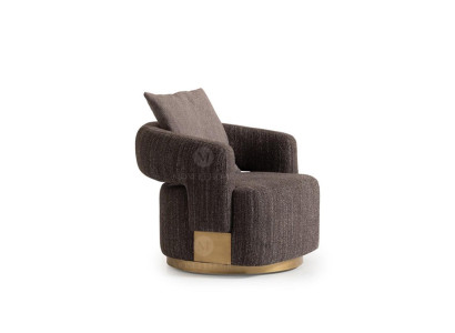 Armchair Single Seater Gray Wood Living room TV Chair Relax Chair