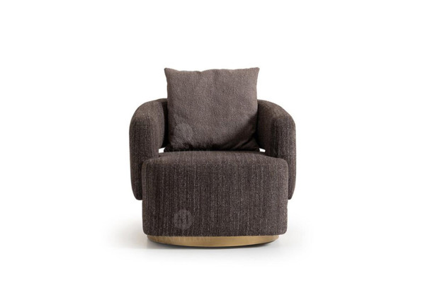 Armchair Single Seater Gray Wood Living room TV Chair Relax Chair