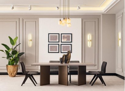 Dining set dinette Dining room furniture Dining table Dining room 7 pieces Wood Gray