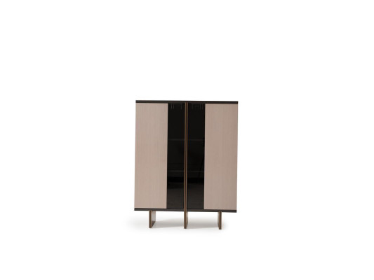 Bar cabinet Group Display case Armchair Wood Beige Wardrobe Living room 2 pcs