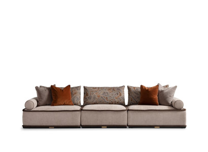 Four Seater Sofa 4 Seater Couch Fabric Sofa Upholstered Sofa Modern Gray