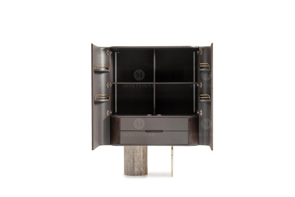 Bar Cabinet Wardrobe Wooden Cabinet Wood Bar Brown Drinks Design Bottles