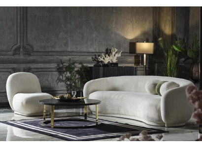 Sofa set Suite fabric sofa White upholstered sofa Modern set 2-piece sofa