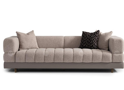Three Seater Couch Sofa 3 Seater Upholstered Sofa Fabric Sofa Modern Gray