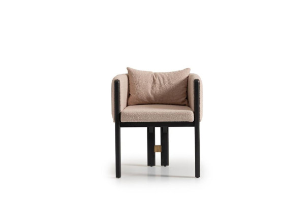 Dining room chair Group Set Chairs kitchen chair 4-piece armchair beige