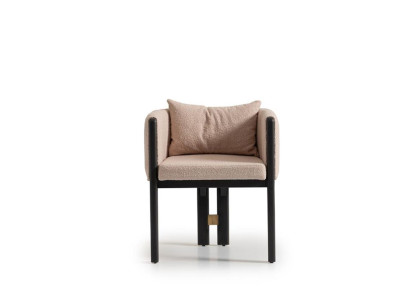 Dining room chair Group Set Chairs kitchen chair 4-piece armchair beige