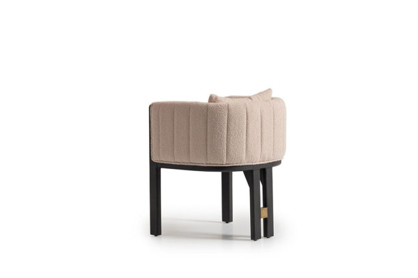 Dining room chair Group Set Chairs kitchen chair 4-piece armchair beige