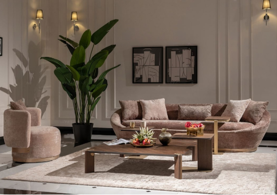 Couch set sofa set fabric sofa three-seater armchair beige couch set