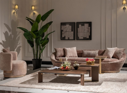 Couch set sofa set fabric sofa three-seater armchair beige couch set