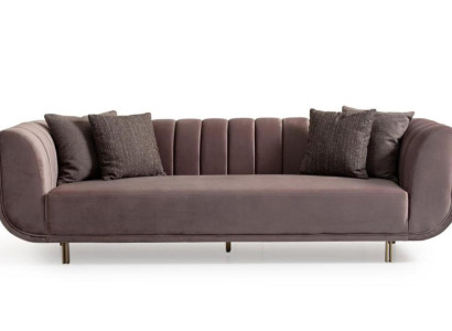 Modern Couch Three Seater Sofa Upholstered Sofa Fabric Sofa Purple 3 Seater new