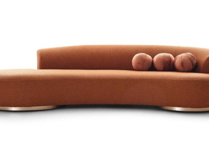 Modern Upholstered Sofa Three Seater Couch Sofa 3 Seater Fabric Sofa Orange