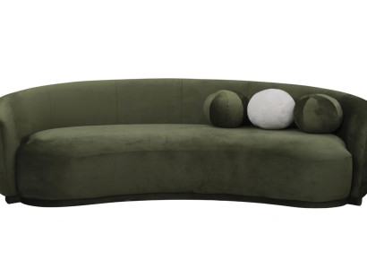 Fabric Sofa Three Seater Couch Sofa 3 Seater Green Fabric Upholstered Sofa Modern