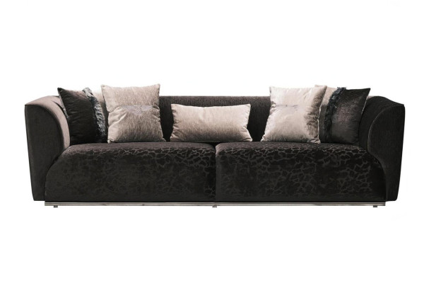 Three Seater Sofa 3 Seater Upholstered Sofa Fabric Sofa Modern Sofas Black
