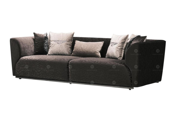 Three Seater Sofa 3 Seater Upholstered Sofa Fabric Sofa Modern Sofas Black