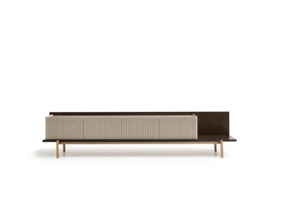 Sideboard TV cabinet Lowboard TV stand Table Living room Wood Beige Modern