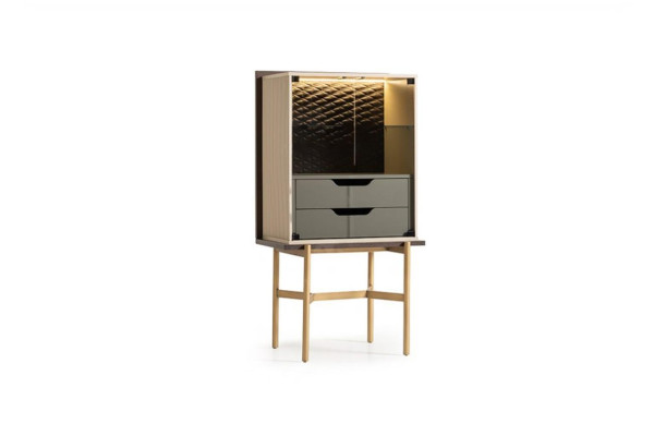 Bar cabinet Wardrobe Display case Bar Wood Living room Modern Beige Luxury